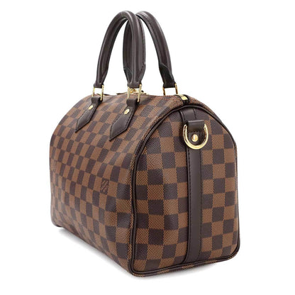 Louis Vuitton Damier Speedy Bandouliere 25 2-Way Ebene Handbag N41368 Rfid