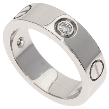 Cartier Love Ring 3P Diamond #52 18K White Gold