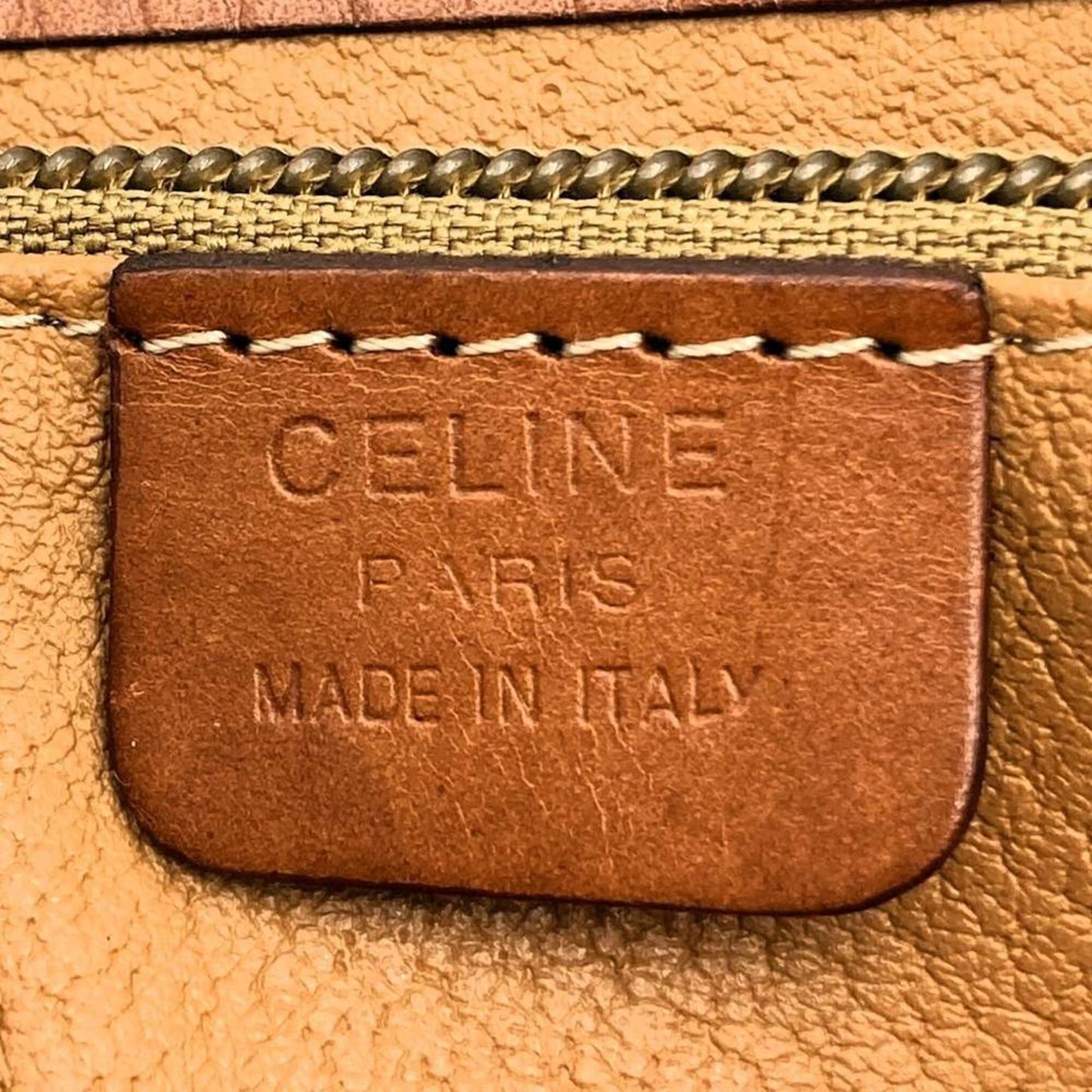 Celine Macadam M95 Tote Bag Shoulder Bag/Leather Beige