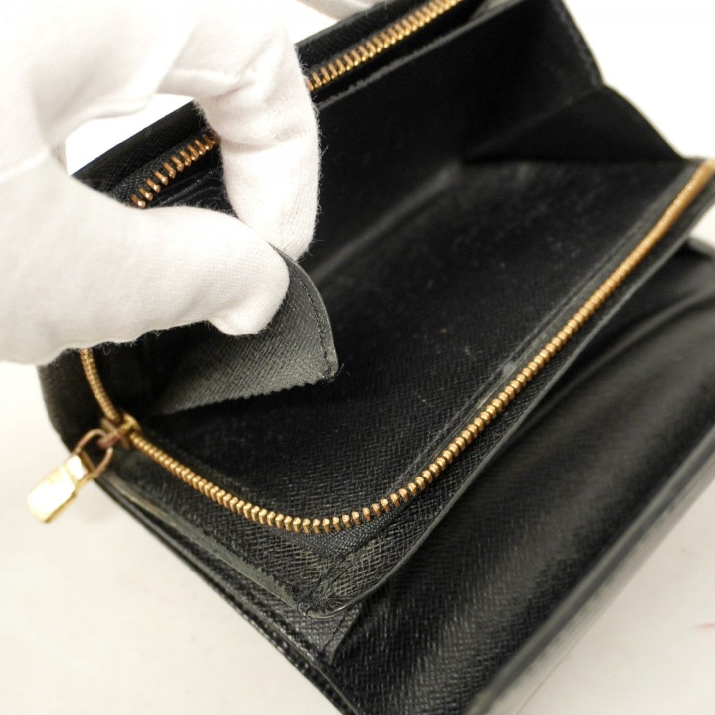 Louis Vuitton Epi Wallet Portefeuille Monnaie-Vieux-Tresor M63502 Noir