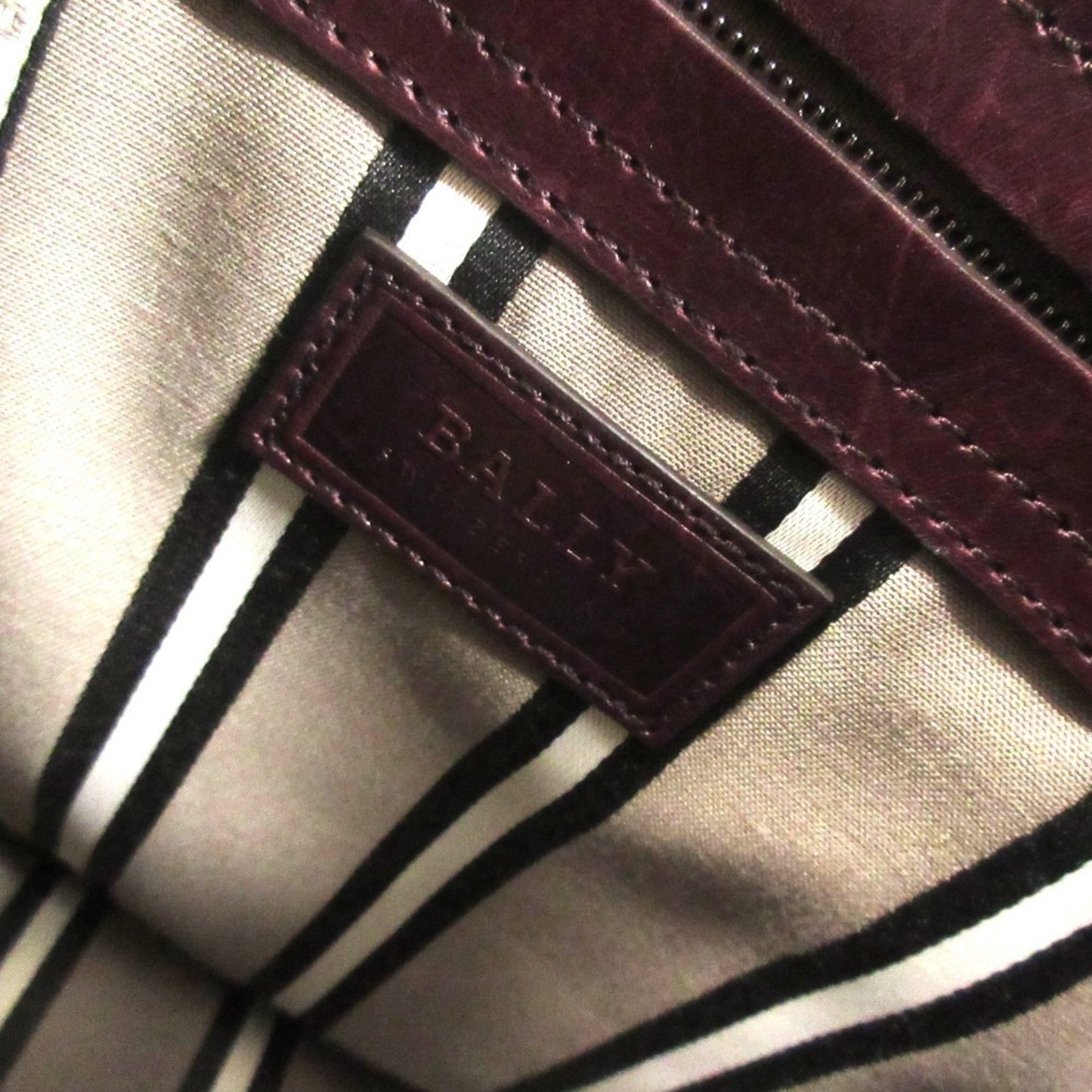 Bally Tepolt Leather Flap Messenger Shoulder Bag Burgundy Red