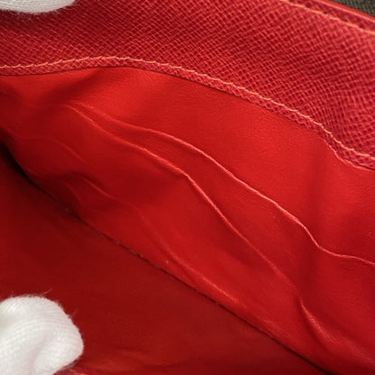 Louis Vuitton Damier T&B Complisse Portefeuille Long Wallet N61740 Red Ebene