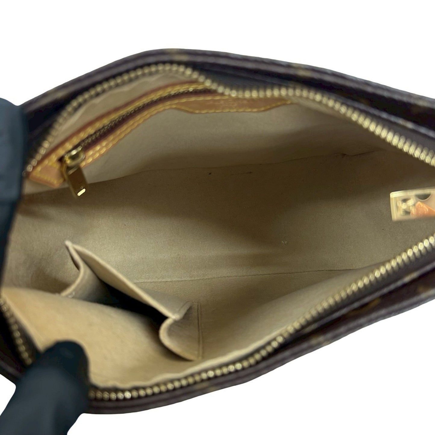 Louis Vuitton Vintage Looping Mm Monogram Leather Semi-One Shoulder Bag Brown 25709