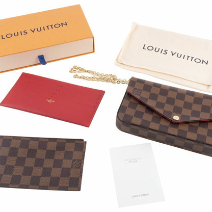 Louis Vuitton Pochette Felicie Shoulder Bag N63032 Damier Ebene Canvas