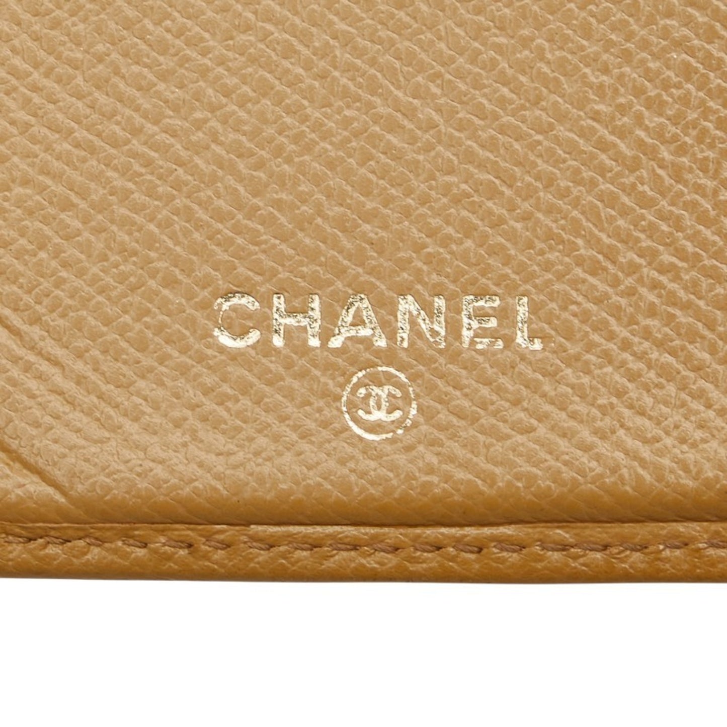 Chanel Coco Button Long Wallet Yellow Leather