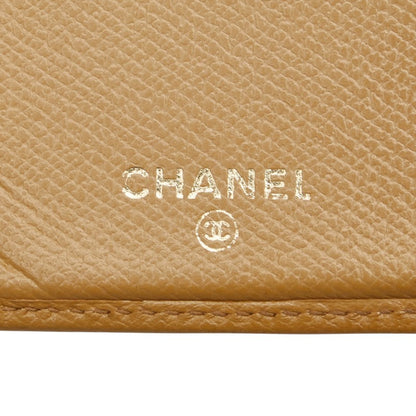 Chanel Coco Button Long Wallet Yellow Leather