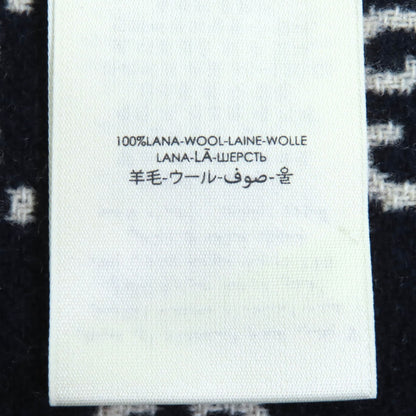 Gucci 597527 100% Wool Check And Gg Pattern Reversible Scarf With Fringe