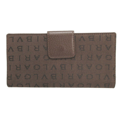Bvlgari Canvas Brown Double Long Wallet 0111Bvlgari