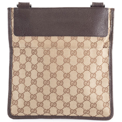 Gucci Gg Canvas Shoulder Bag In Brown