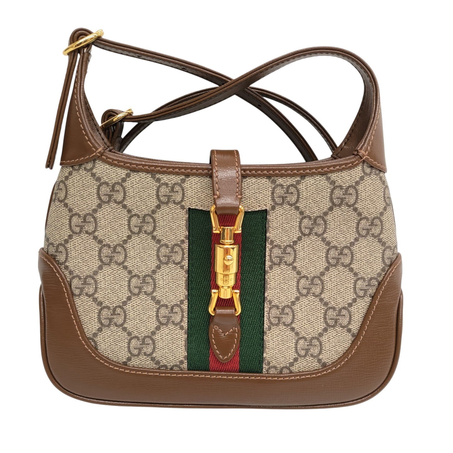 Gucci Gg Canvas Sherry Line Jackie 1961 Handbag (637092)