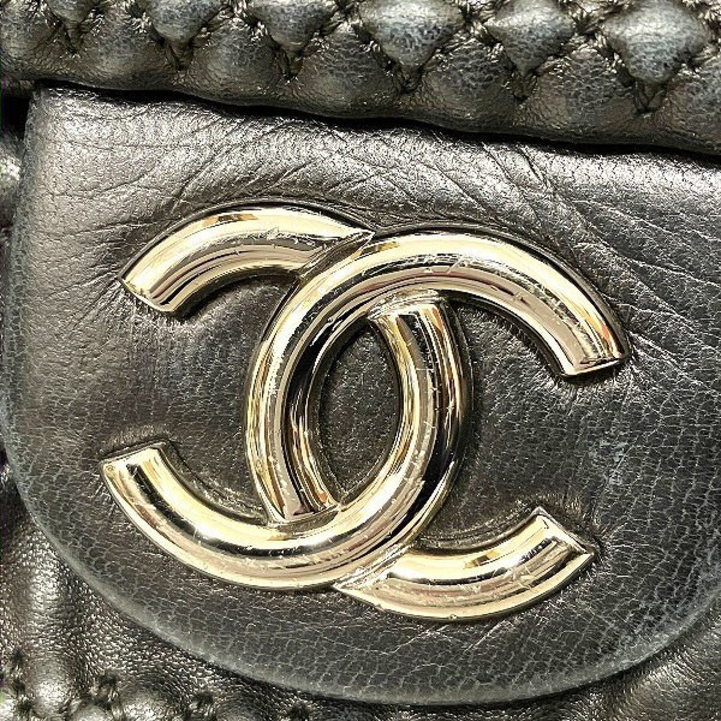 Chanel Bubble Quilt Black Bag Handbag Shoulder