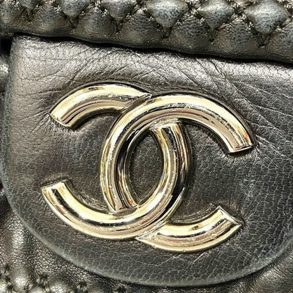 Chanel Bubble Quilt Black Bag Handbag Shoulder