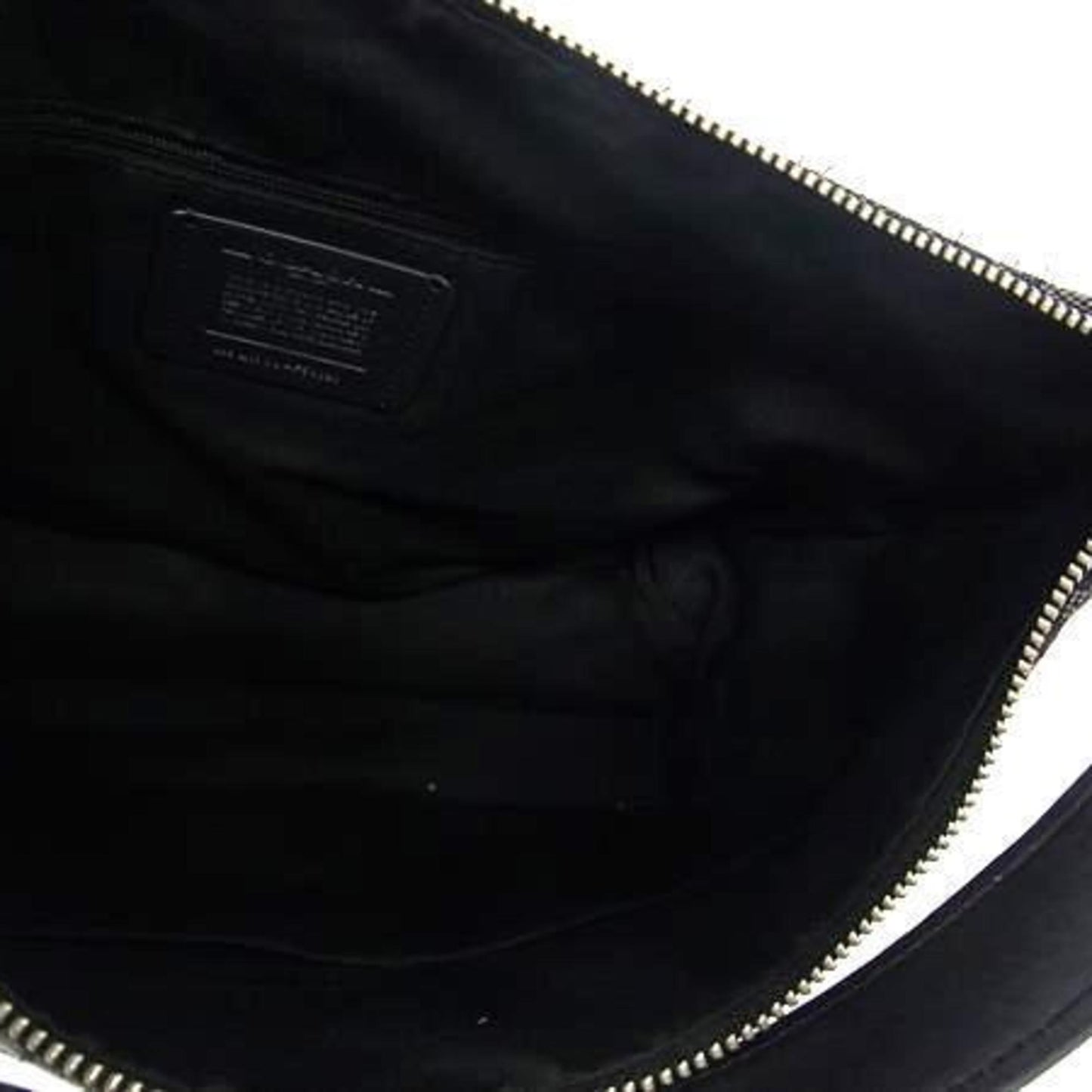 Coach Signature Shoulder Bag F58327 Gray Black Canvas Leather