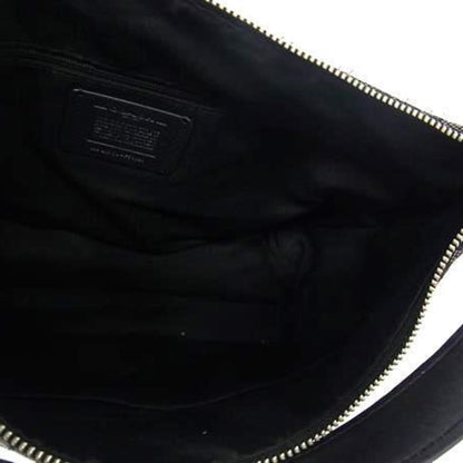 Coach Signature Shoulder Bag F58327 Gray Black Canvas Leather