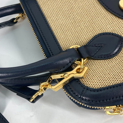 Gucci 621220 Horsebit 1955 2Way Shoulder Bag Shoulder Bag Crossbody Hand Bag Beige X Dark Navy