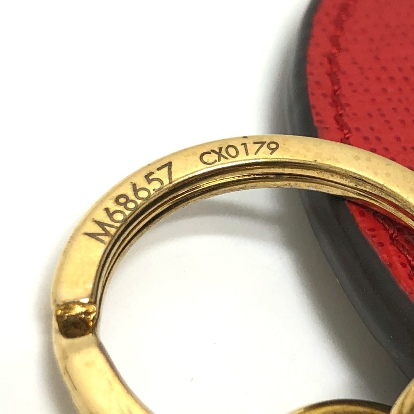 Louis Vuitton M68657 Porte Cle Monogram Check Key Ring Bag Charm Keychain Leather