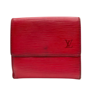 Louis Vuitton Louis Vuitton Tri-Fold Wallet Epi Leather Porte Monnaie Bi-E Carte Credit M63487 Red