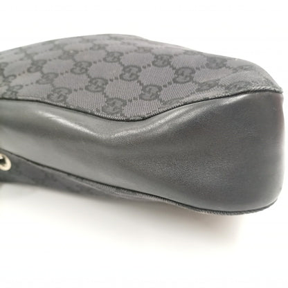 Gucci 001 3748 Handbag Gg Canvas Leather Black Ja-25117