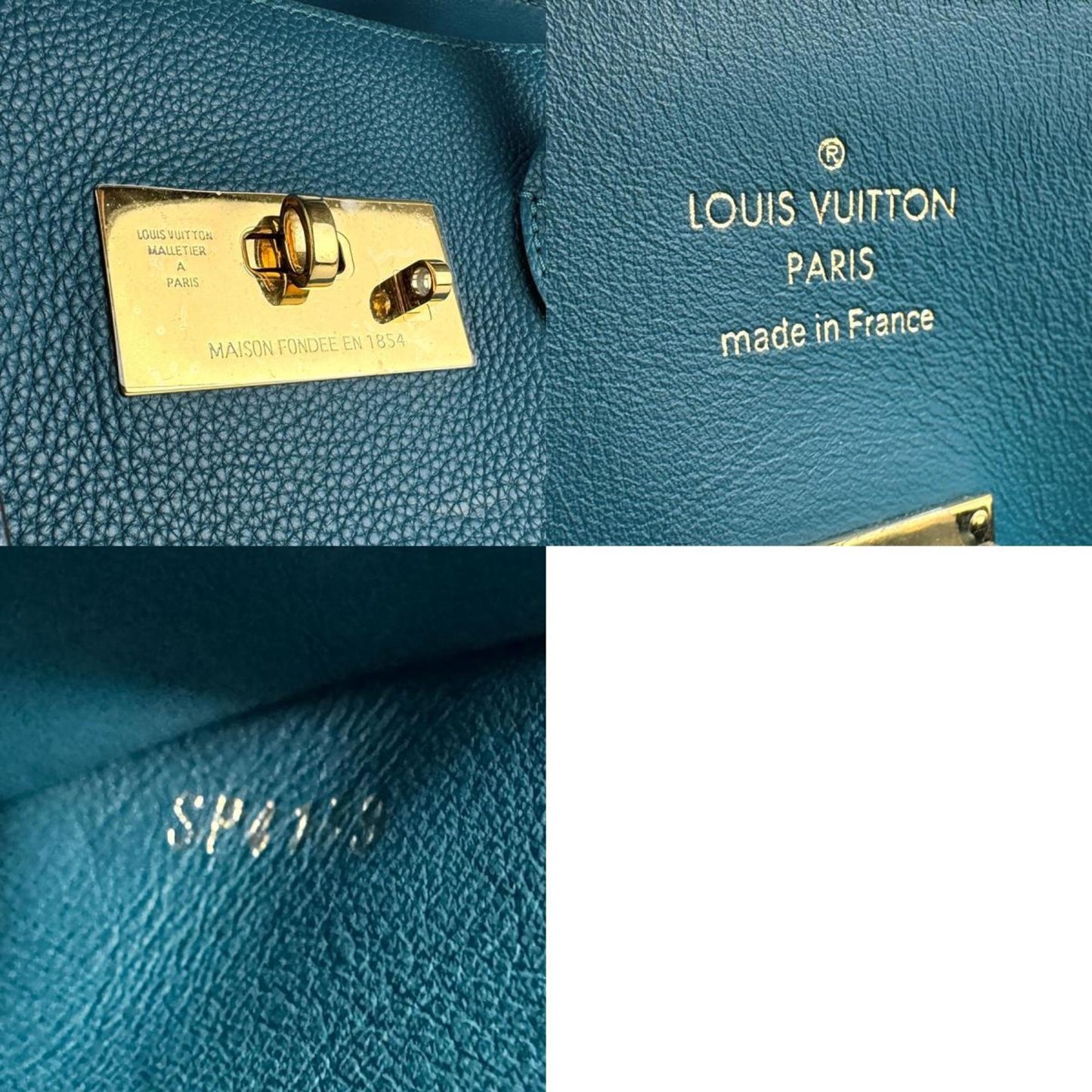 Louis Vuitton Mila Mm Leather Shoulder Bag In Green Blue And Gold