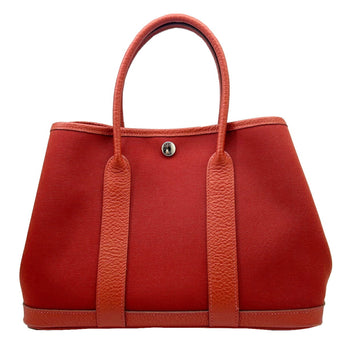 Hermes Garden Tpm Toile Canvas Rouge Venetian Duchess Rose Extreme Z Stamp 2021 Tote Bag