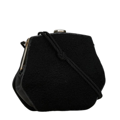 Fendi Shoulder Bag Black Sheepskin