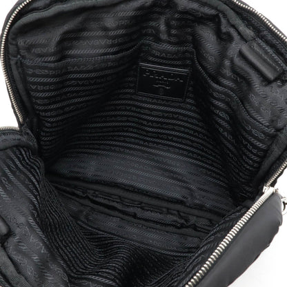 Prada Prada Shoulder Bag Quilted Wrinkled Nylon Nero Black Va0720