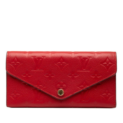 Louis Vuitton Monogram Empreinte Portefeuille Josephine Long Wallet M62453 Cerise Red Leather