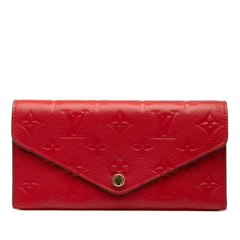 Louis Vuitton Monogram Empreinte Portefeuille Josephine Long Wallet M62453 Cerise Red Leather