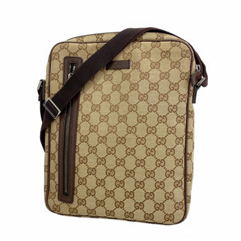 Gucci Gg Canvas Shoulder Bag 122760 Brown