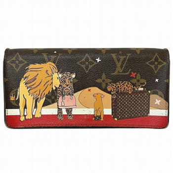 Louis Vuitton Monogram Portefeuille Sarah Animal Print M63424 Long Bifold Wallet