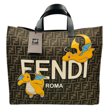 Fendi X Frgmt Pokmon Brown Ff Fabric Tote Bag 8Bh357 Canvas