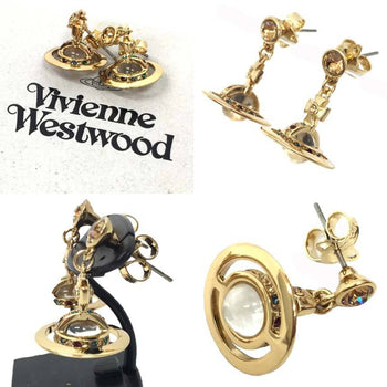 Vivienne Westwood New Petit Orb Earrings With Rhinestones