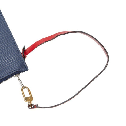 Louis Vuitton Epi Neverfull Mm Accessory Pouch M54270 Indigo Blue Coquelicot Leather