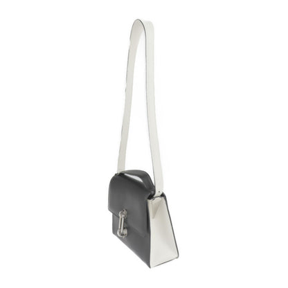 Balenciaga Balenciaga Mini Trapeze Mailon Handbag 331916 Calf Leather Black Ivory System Silver