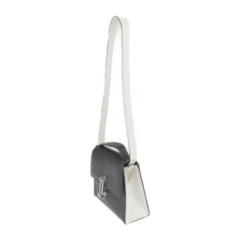 Balenciaga Balenciaga Mini Trapeze Mailon Handbag 331916 Calf Leather Black Ivory System Silver