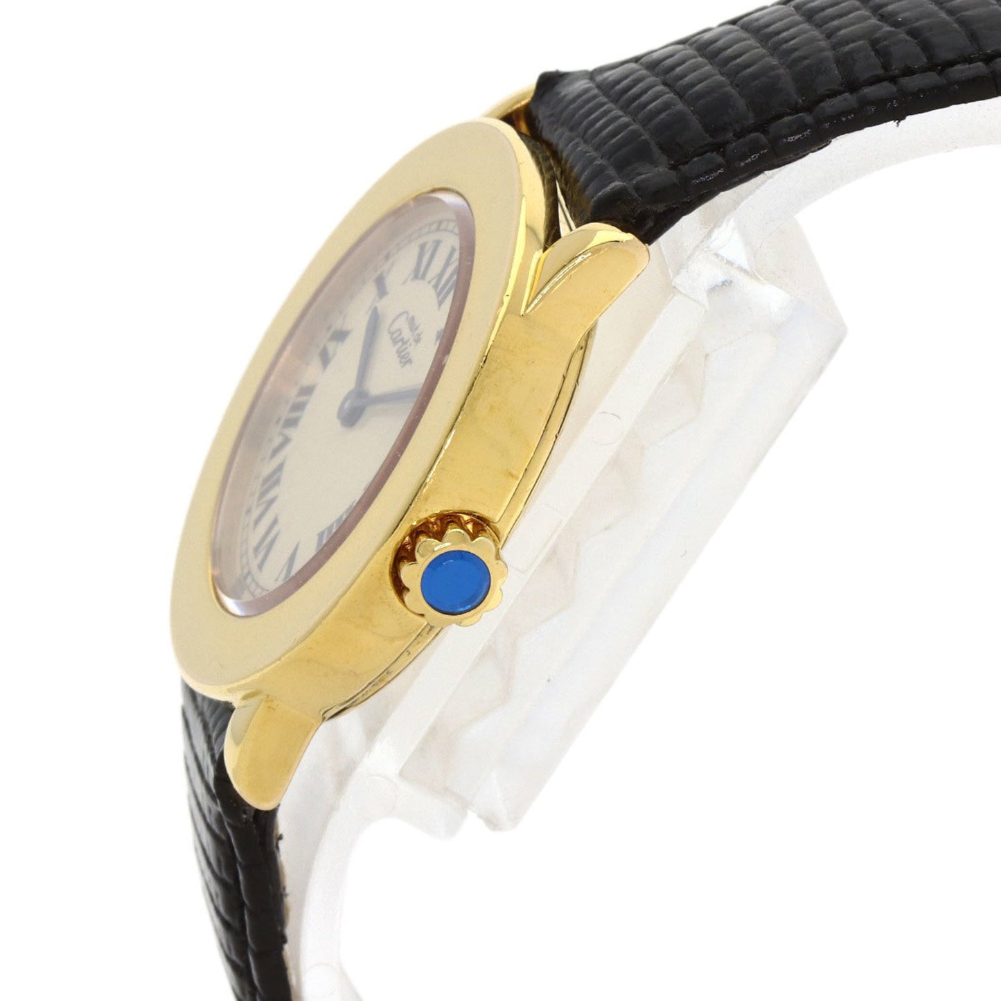 Cartier Mastrondo W1008743 Silver Leather Watch