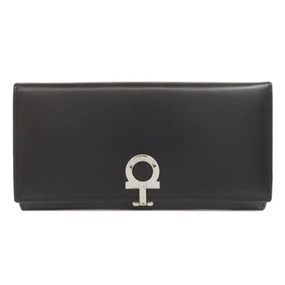 Salvatore Ferragamo Gancini Hardware Long Leather Wallet