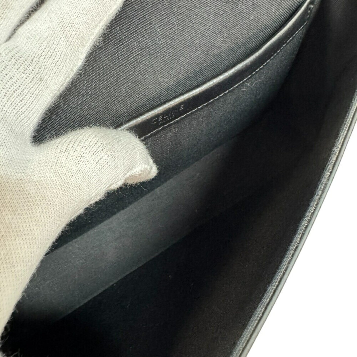 Celine Flap Triomphe Shoulder Bag Brown