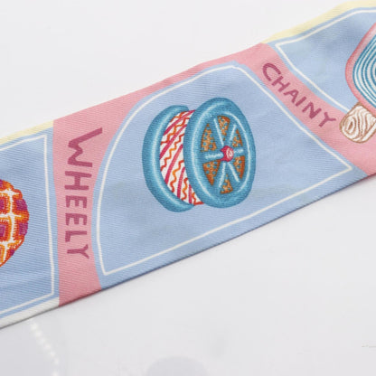 Hermes Herms Twilly Funny Ice Cream Silk Scarf