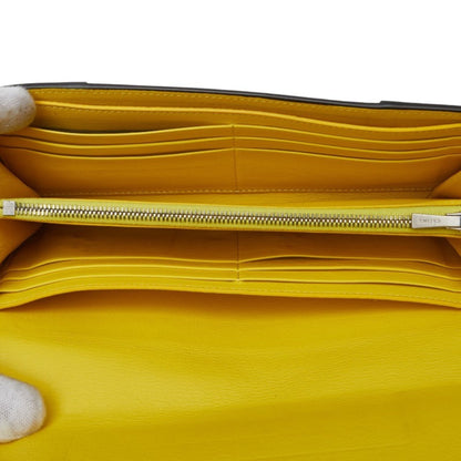 Celine Large Flap Multi-Cushion Long Wallet In Black Leather