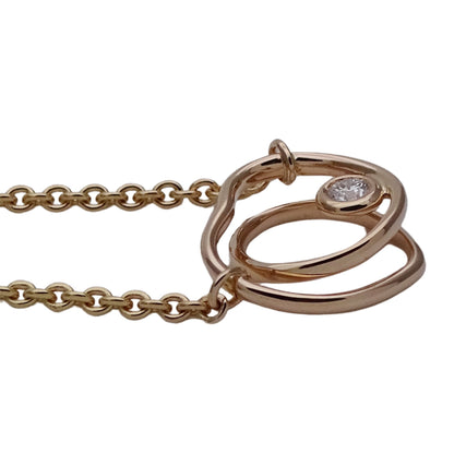 Hermes Herms Vertige Cool Tpm Women'S Heart Necklace In 750Pg Pink Gold With One Diamond