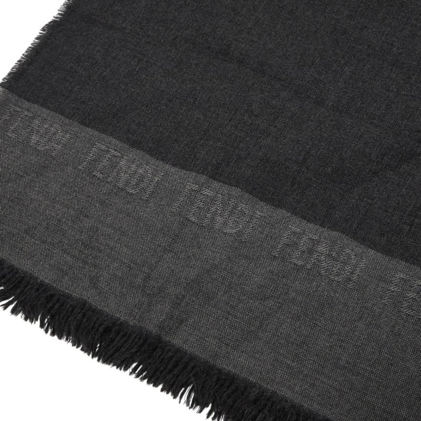 Fendi Logo Fringe Scarf