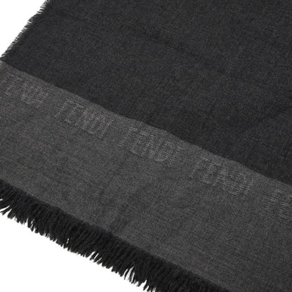 Fendi Logo Fringe Scarf
