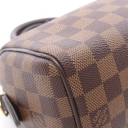 Louis Vuitton Speedy Bandouliere 20 Damier Ebene Handbag Coated Canvas Leather