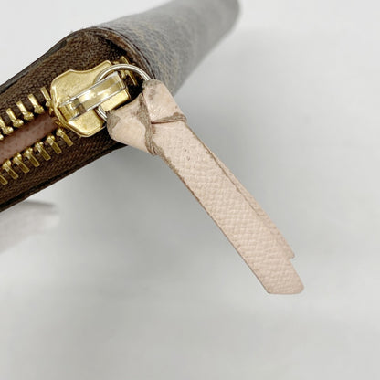Louis Vuitton Monogram Portefeuille Clemence Long Wallet M61298 Brown Rose Ballerine