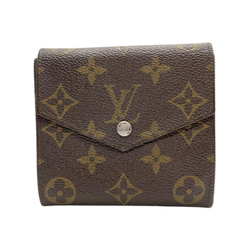 Louis Vuitton Louis Vuitton Tri-Fold Wallet Porte-Monnaie Monogram M61660 Brown Leather M4