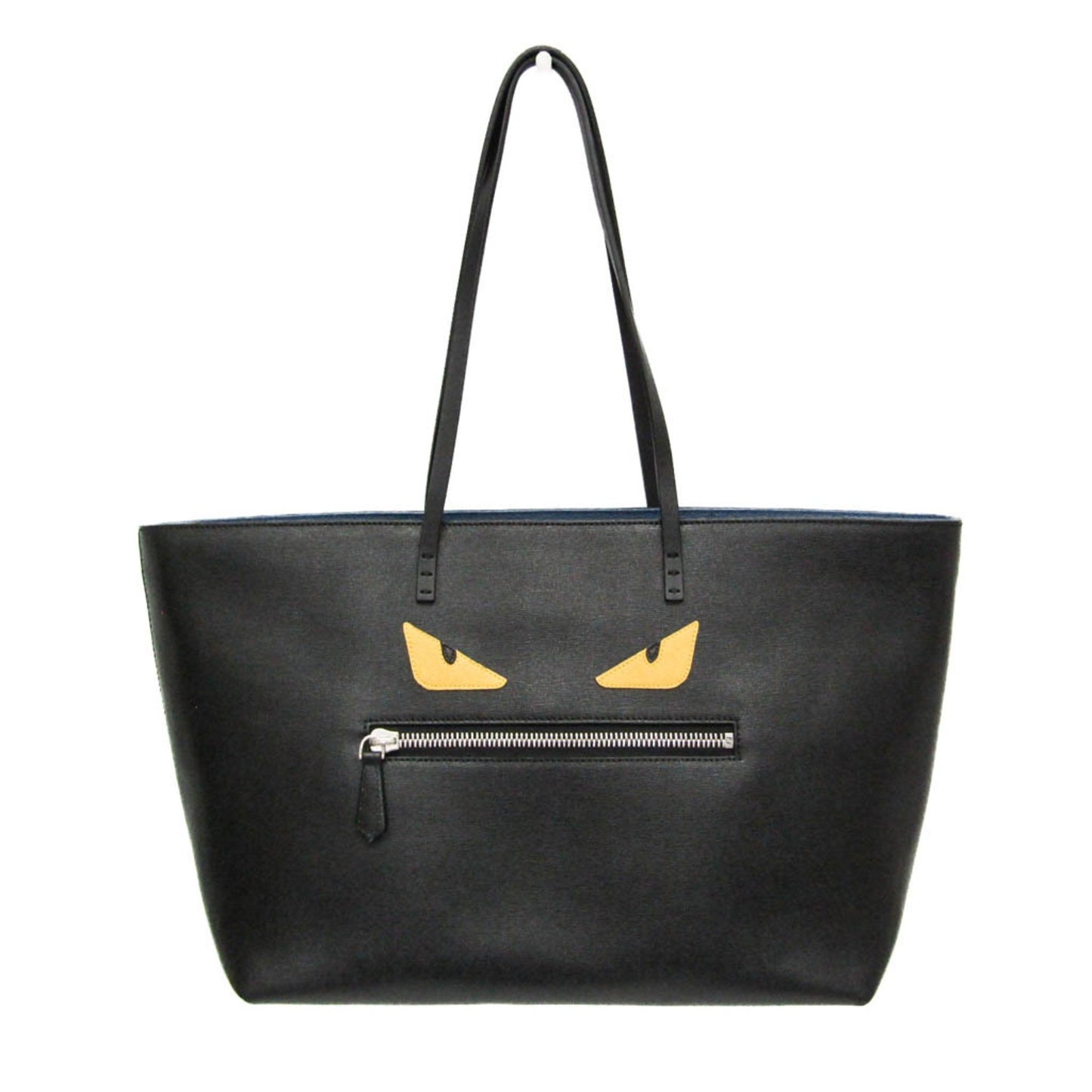 Fendi Roll Bag Monster Bugs 8Bh185 Women'S Leather Tote Bag Black
