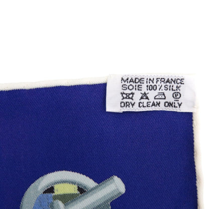 Like New Herms Carr H65 Pois De Soie Silk Multicolor Scarf/Muffler 0042 Hermes