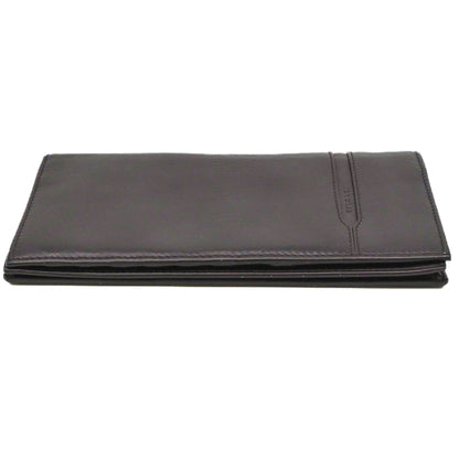Bvlgari Bulgari Octo Bi-Fold Long Wallet Leather Brown Coin Purse 36966