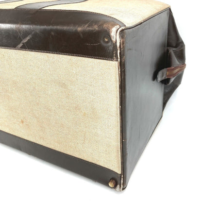 Hermes Travel Bag Boston Leather/Canvas